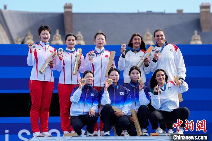 中国射箭女队巴黎奥运团体赛憾负韩国队 韩国队