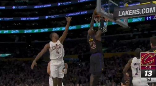 东契奇精准助攻詹姆斯暴