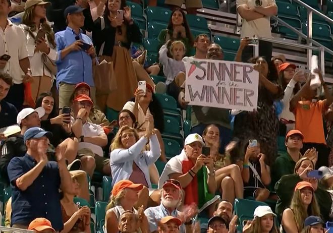 辛纳直落两盘夺迈阿密站冠军 创造大师赛不丢盘