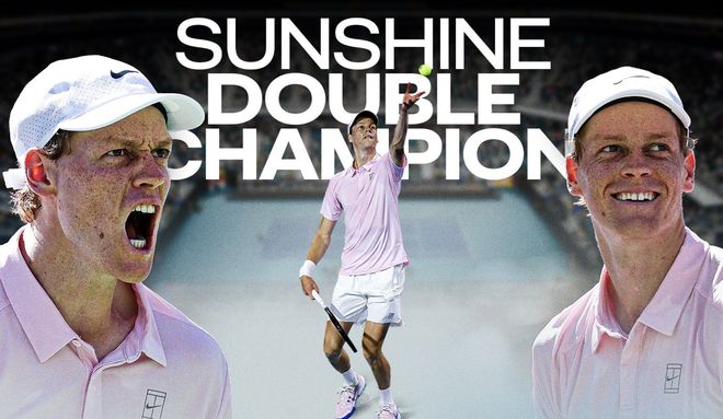 辛纳直落两盘夺迈阿密站冠军 创造大师赛不丢盘